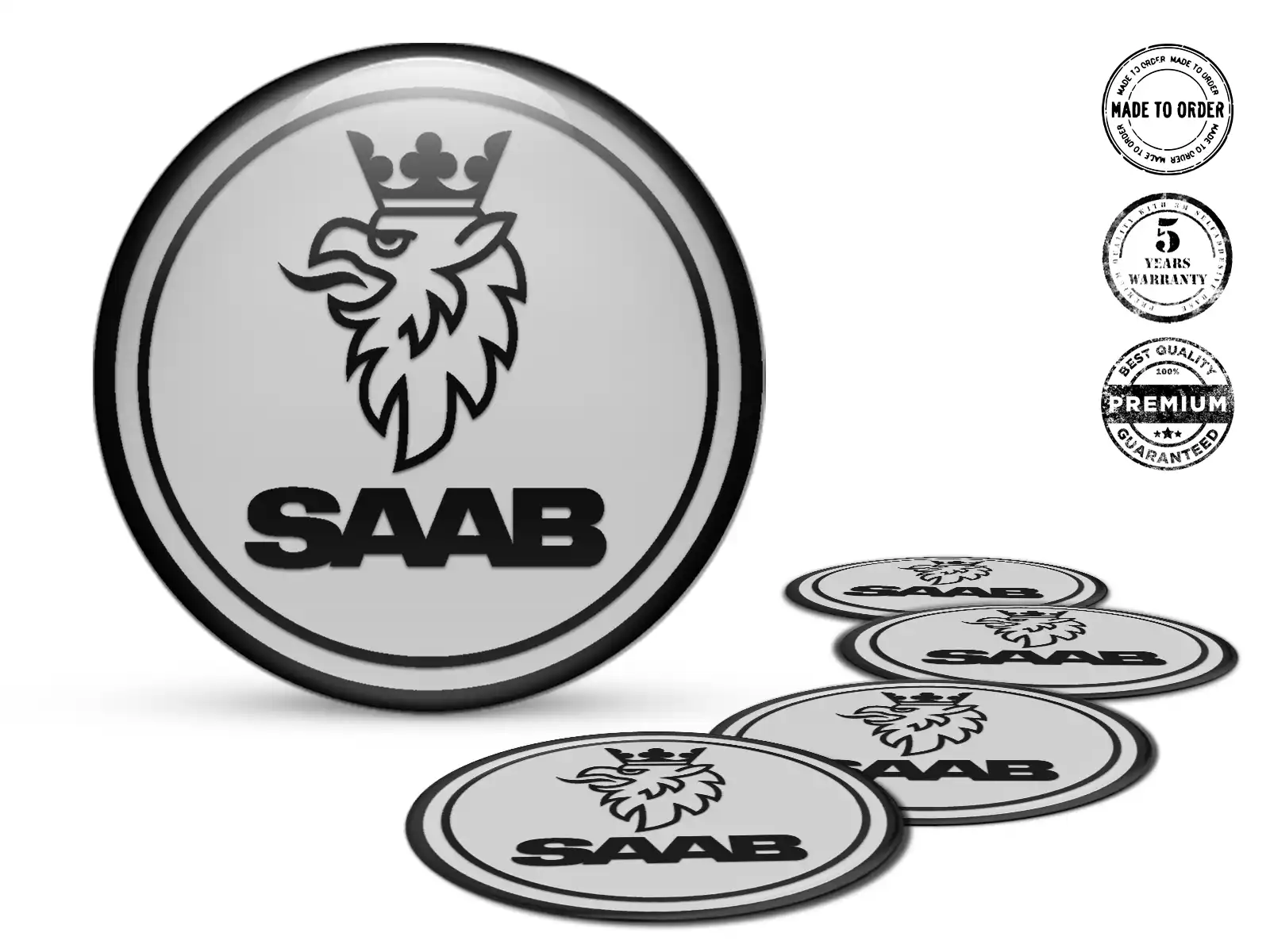 Saab Radaufkleber Stil Hochwertige Dome-Embleme